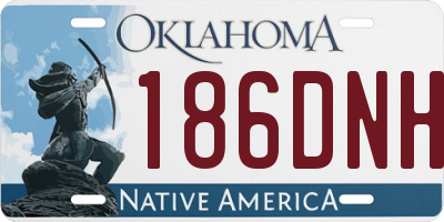OK license plate 186DNH