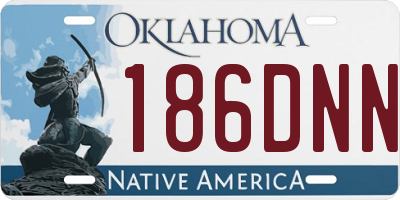 OK license plate 186DNN