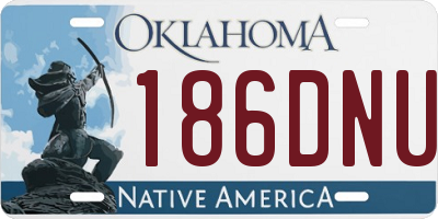 OK license plate 186DNU