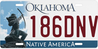 OK license plate 186DNV
