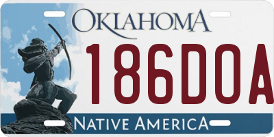 OK license plate 186DOA