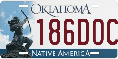 OK license plate 186DOC