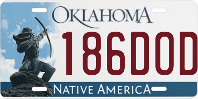 OK license plate 186DOD