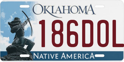 OK license plate 186DOL