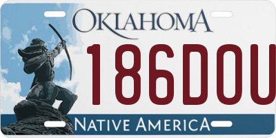 OK license plate 186DOU