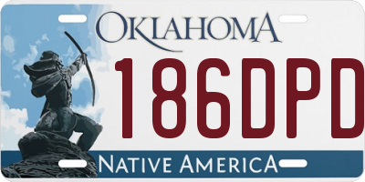 OK license plate 186DPD