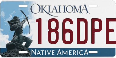 OK license plate 186DPE