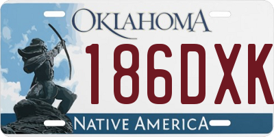 OK license plate 186DXK