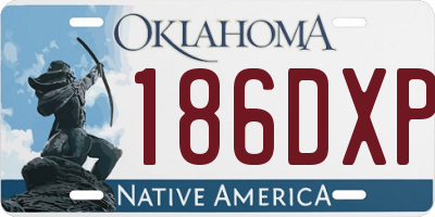 OK license plate 186DXP