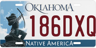 OK license plate 186DXQ