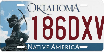 OK license plate 186DXV