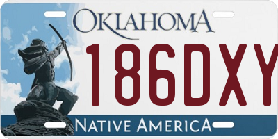 OK license plate 186DXY