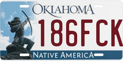 OK license plate 186FCK