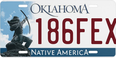 OK license plate 186FEX
