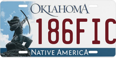 OK license plate 186FIC