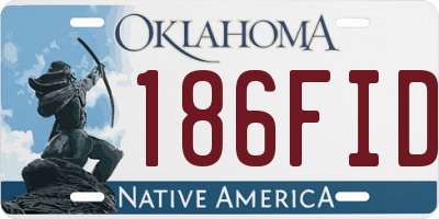 OK license plate 186FID