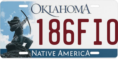 OK license plate 186FIO