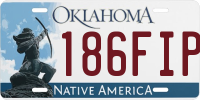 OK license plate 186FIP