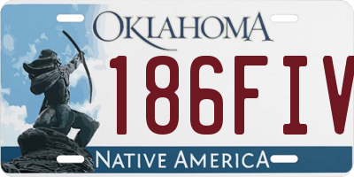 OK license plate 186FIV