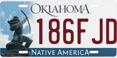 OK license plate 186FJD