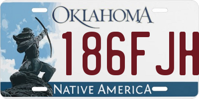 OK license plate 186FJH
