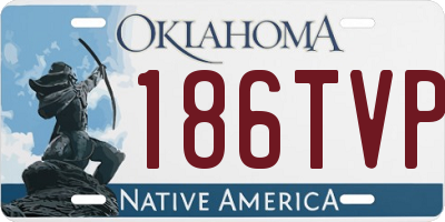 OK license plate 186TVP