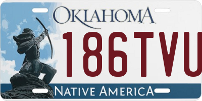 OK license plate 186TVU