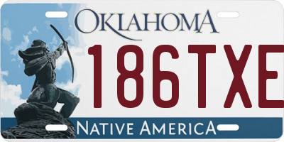 OK license plate 186TXE