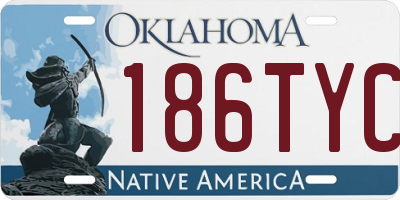 OK license plate 186TYC