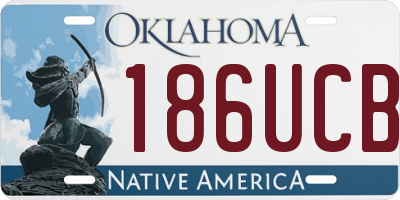 OK license plate 186UCB