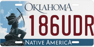 OK license plate 186UDR
