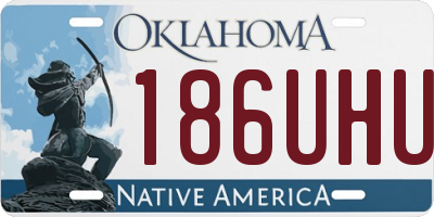 OK license plate 186UHU