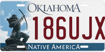 OK license plate 186UJX