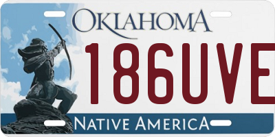 OK license plate 186UVE