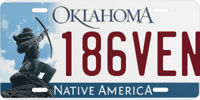 OK license plate 186VEN