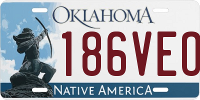 OK license plate 186VEO