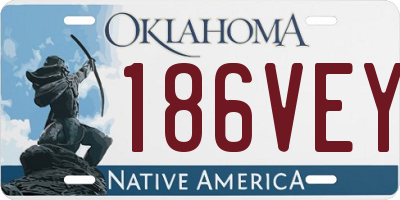 OK license plate 186VEY