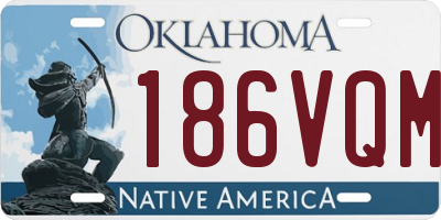OK license plate 186VQM