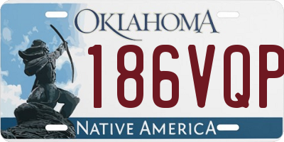 OK license plate 186VQP