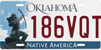 OK license plate 186VQT