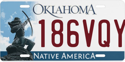 OK license plate 186VQY