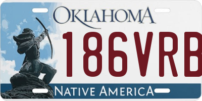 OK license plate 186VRB