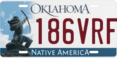 OK license plate 186VRF