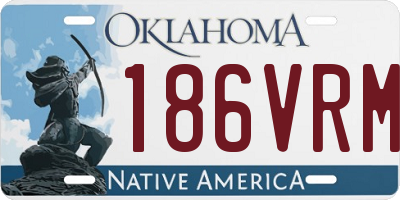 OK license plate 186VRM