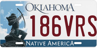 OK license plate 186VRS