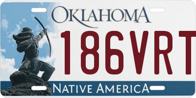 OK license plate 186VRT