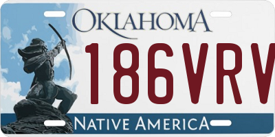 OK license plate 186VRV