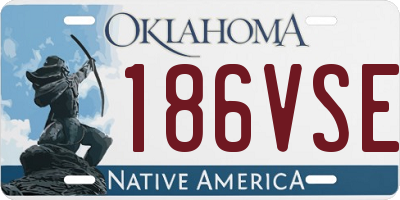OK license plate 186VSE