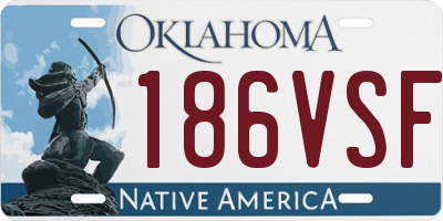 OK license plate 186VSF