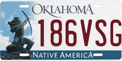 OK license plate 186VSG
